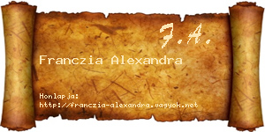 Franczia Alexandra névjegykártya