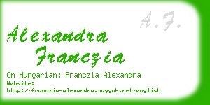 alexandra franczia business card